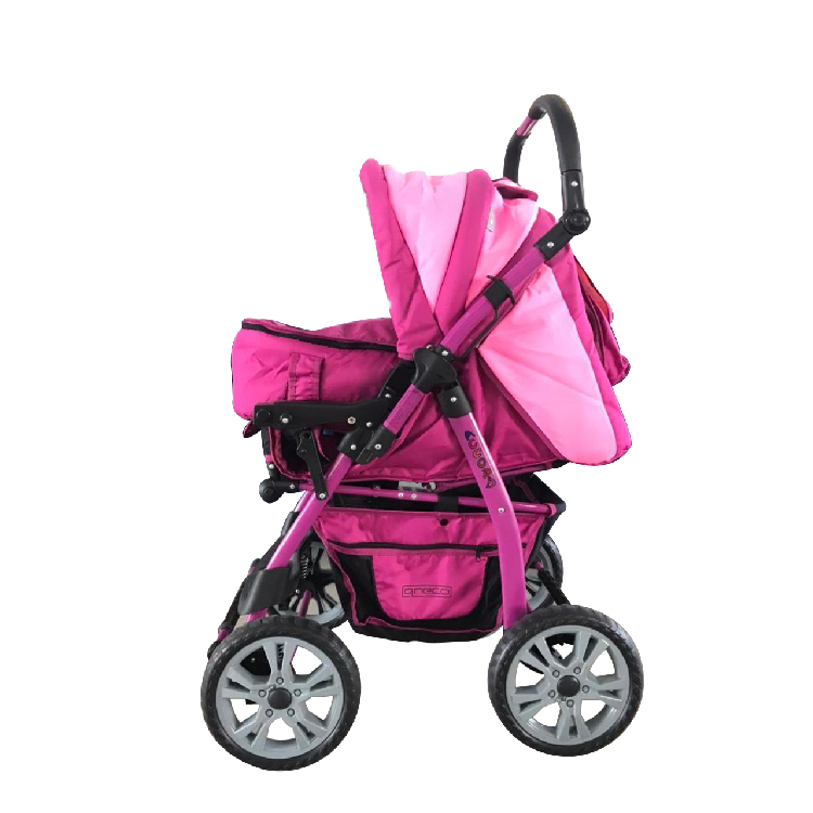 3-In-1 Baby Stroller, 2 Modes (Baby Pram Mode And Baby Sport Car Mode), XXX-BBSTRO (Pink)